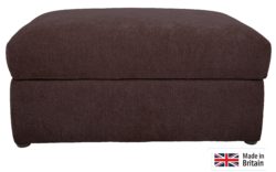 Heart of House - Eton - Fabric Storage Footstool - Chocolate